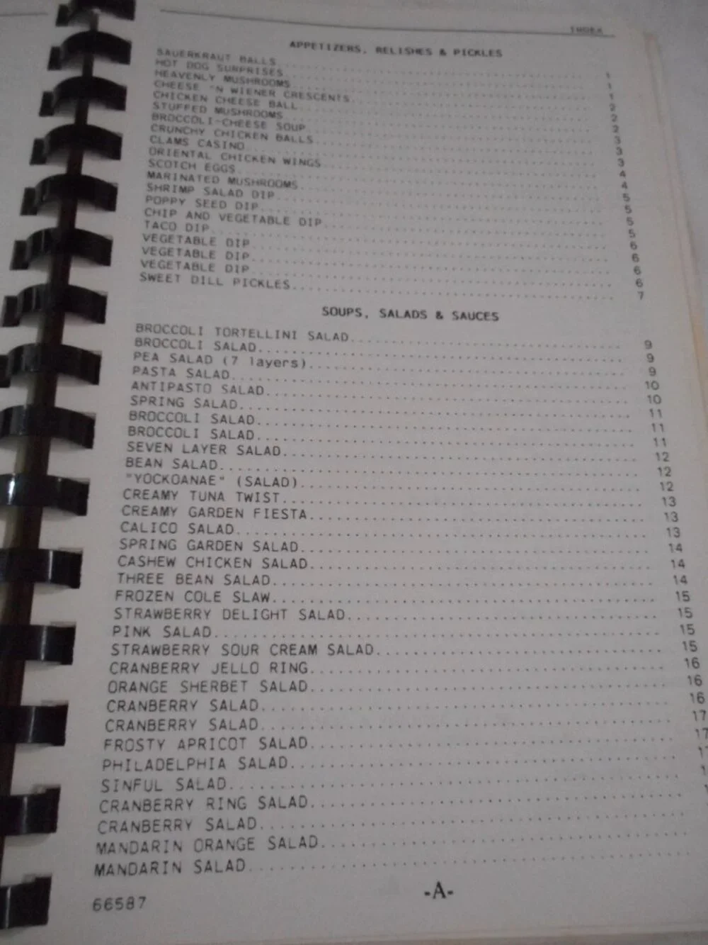 Vintage 1987 Softcover Spiral bound Country Cookbook Central PA